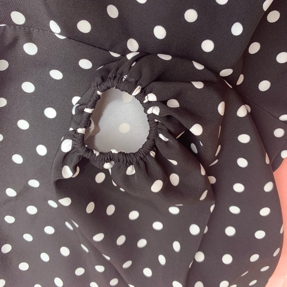 Polka-dot blouse with peplum - Picture 3 of 7